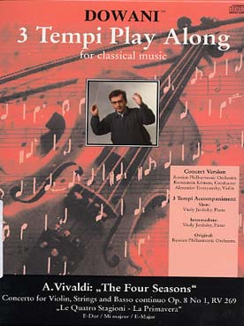 Illustration de Les 4 Saisons op. 8, concertos pour violon, cordes et basse continue (violon + CD) - N° 1 RV 269 en mi M : Le Printemps