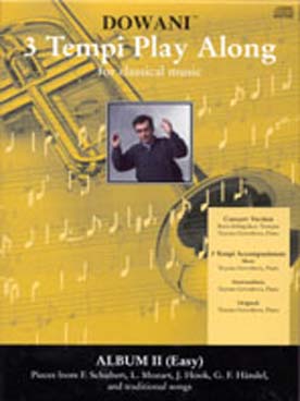 Illustration de ALBUM TROMPETTE 2 (facile) : traditionnel, Schubert, Mozart, Hook, Haendel (trompette + CD)