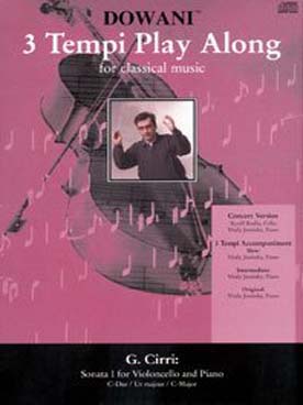 Illustration de Sonate N° 1 en do M pour violoncelle et piano (violoncelle + CD)