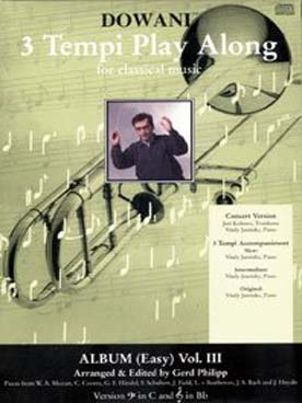 Illustration de ALBUM TROMBONE 3 (facile) : Mozart, Czerny, Haendel, Field, Beethoven, Bach, Haydn (trombone + CD)