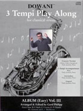Illustration de ALBUM SAXOPHONE 3 (facile) : Bach, Czerny, Haendel, Clémenti, Beethoven (saxo + CD)