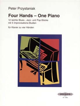 Illustration przystaniak four hands one piano : jazz 