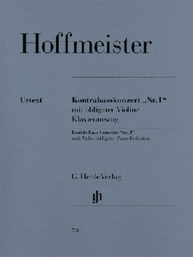 Illustration de Concerto N° 1 pour contrebasse et orchestre avec violon obligé, réd. piano