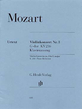 Illustration mozart concerto n°  3 k 216 en sol maj