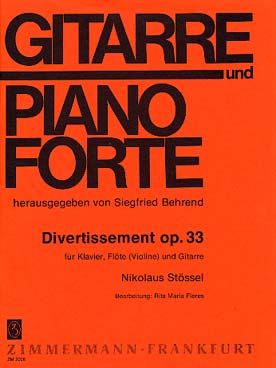 Illustration de Divertissement op 33 pour piano, violon (ou flûte), et guitare.