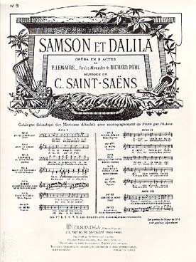 Illustration de Samson et Dalila - N° 9 : mon coeur s'ouvre à ta voix ton original ré b pour mezzo soprano et piano