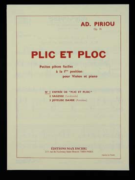 Illustration de Plic et Ploc op. 35 - N° 1 : entrée de Plic et Ploc