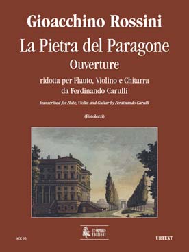 Illustration de La Pietra del paragone, tr. Carulli pour flûte, violon et guitare (C + P)