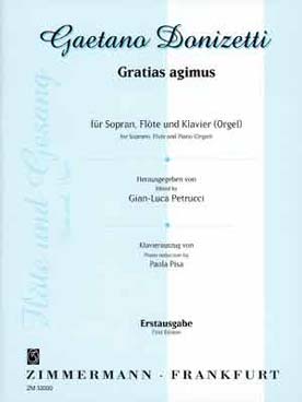 Illustration de Gratias agimus pour soprano, flûte et piano