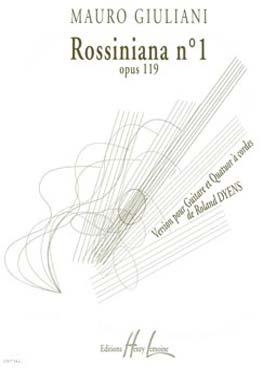 Illustration de Rossiniane N° 1 op. 119, tr. Dyens pour guitare et quatuor à cordes (C + P)