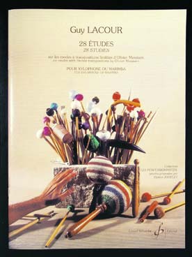 Illustration de 28 Etudes sur les modes à transpositions limitées d'Olivier Messiaen pour xylophone ou marimba