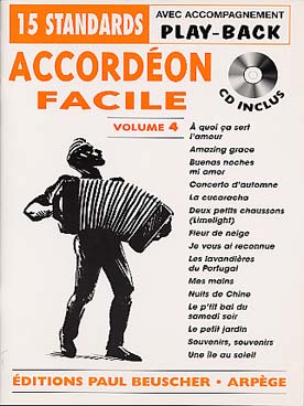 Illustration de ACCORDÉON FACILE avec CD play-along - Vol. 4 : 15 standards