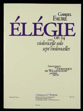Illustration de Elégie op. 24 pour violoncelle solo et 7 violoncelles (tr. Williencourt)