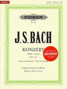 Illustration bach js concerto bwv 1041 en la min + cd