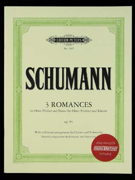Illustration de 3 Romances op. 94 (hautbois ou clarinette en la) avec accompagnement piano + CD play-along