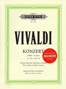 Illustration vivaldi concerto op.  3/ 6 rv356 (pe)+cd