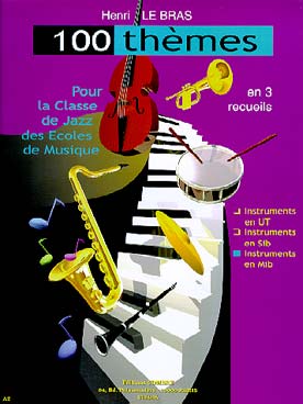 Illustration de 100 Thèmes pour la classe de jazz des écoles de musique - Vol. 3 instruments en mi b