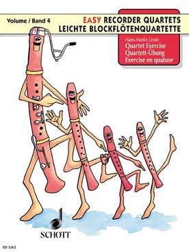 Illustration de Quartett übung pour 4 flutes à bec