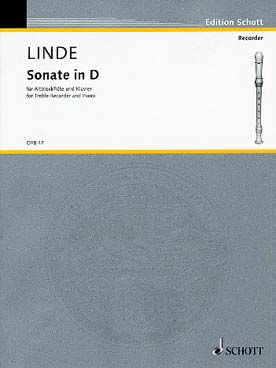 Illustration de Sonate en ré m pour flute à bec et clavier