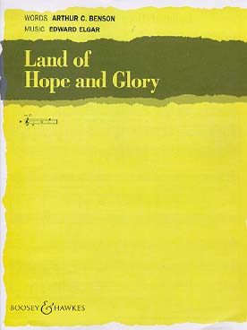 Illustration elgar land of hope and glory chant/piano