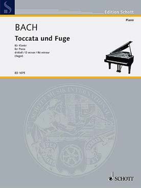 Illustration de Toccata et fugue BWV 565 en ré m - éd. Schott (tr. Reger)