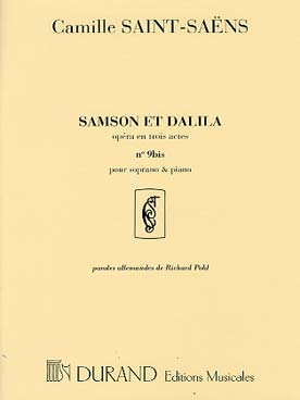 Illustration de Samson et Dalila - N° 9 ter : mon coeur s'ouvre à ta voix en mi pour soprano