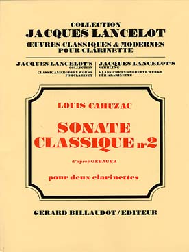 Illustration de Sonate classique N° 2 d'après Gebauer pour 2 clarinettes