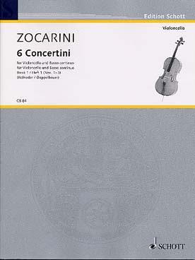 Illustration de 6 Concertini pour violoncelle et basse continue - Vol. 1 : N° 1 à 3