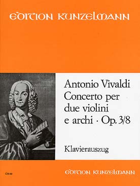 Illustration de Concerto op. 3 "L'Estro armonico" N° 8 RV 522 en la m pour 2 violons