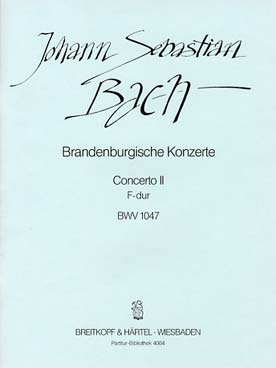 Illustration de Concerto Brandebourgeois N° 2 BWV 1047 en fa M