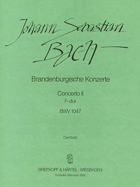 Illustration bach js concerto brand. bwv 1047 clavec.