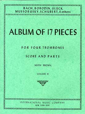 Illustration de Album de 17 pièces classiques pour 4 trombones - Vol. 2 : Bach, Glück, Schubert ...