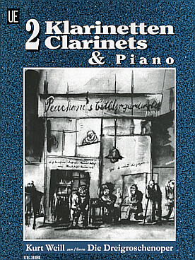Illustration de L'opéra de 4 sous pour 2 clarinettes et piano