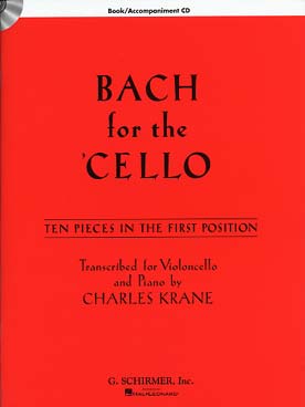Illustration de Bach for the cello, 10 pièces en 1re position avec accès audio aux morceaux