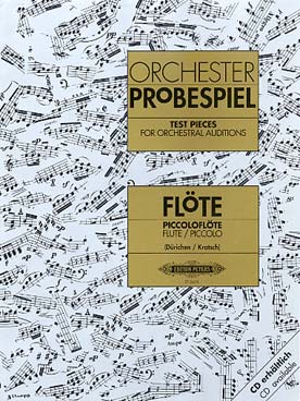 Illustration de ORCHESTER PROBESPIEL : traits d'orchestre pour flûte traversière