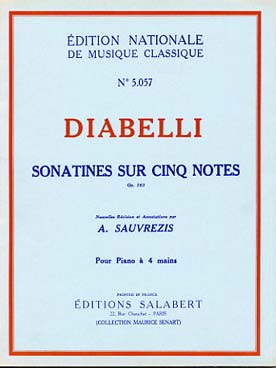 Illustration diabelli sonatines sur 5 notes op. 163