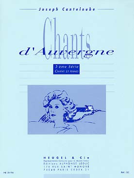 Illustration de Chants d'Auvergne pour chant et piano