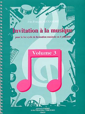 Illustration de Invitation à la musique, pour le 1er cycle de formation musicale - Vol. 3