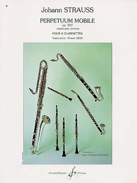 Illustration de Perpetuum mobile op. 257 (tr. Heau pour 4 clarinettes)