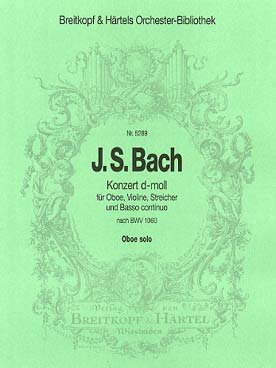 Illustration de Concerto BWV 1060 en ré m - hautbois solo