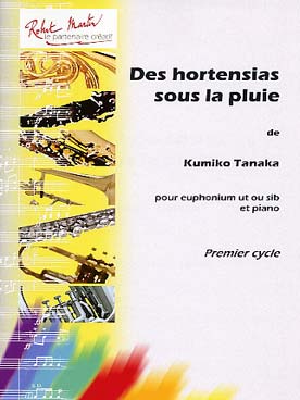 Illustration de Des Hortensias sous la pluie