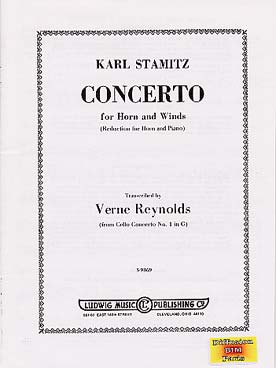 Illustration de Concerto pour cor et vents, réd. cor et piano (d'après le concerto N° 1 en sol M pour violoncelle)