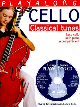 Illustration de PLAY-ALONG CELLO - Classical tunes : 12 thèmes classiques
