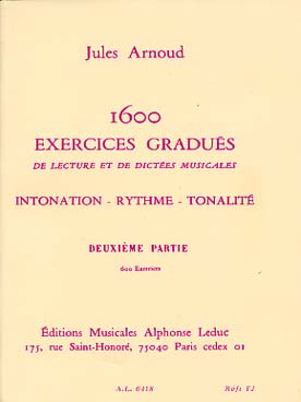 Illustration de 1600 Exercices gradués de lecture et de dictées musicales - 2e Partie : 600 exercices