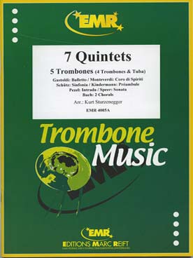 Illustration de ALBUM 7 QUINTETTES de la renaissance et du baroque (tr. Sturzenegger pour 5 trombones ou 4 trombones et 1 tuba)