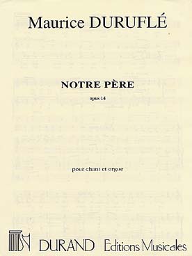 Illustration de Notre Père op 14 pour chant et orgue