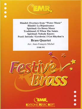 Illustration de QUARTETT ALBUM pour 2 trompettes, trombone et euphonium : Nobody knows - Go Down Moses - I got Rhythm - O when the saints - Water Music ...