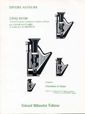 Illustration de 5 Duos de danses populaires pour harpe et clarinette (tr. Sauvaire/Preissac)