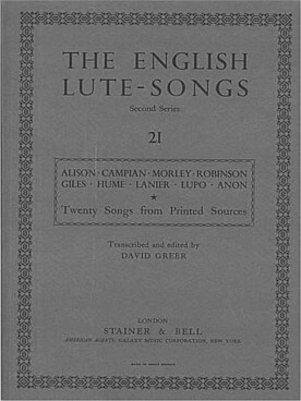 Illustration de SONGS FROM PRINTED SOURCES to the lute, bandora, citternand lyra viol
