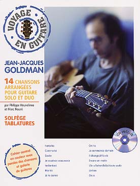 Illustration goldman voyage en guitare avec cd